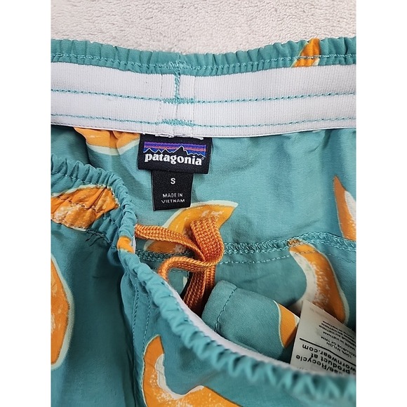 Patagonia Board Shorts Womens Size Small Melon Green Orange Fruit 100% Nylon - Picture 5 of 7